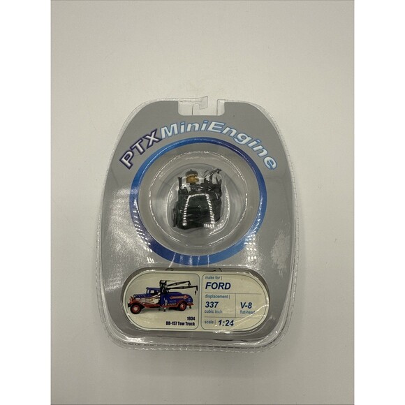 PTX MINI ENGINE 1934 FORD BB-157 TOW TRUCK 1:24 337 CUBIC INCH V-8 FLAT HEAD - Picture 8 of 11
